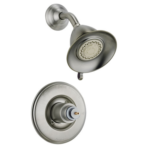 Delta Victorian Monitor 14 Series Shower Faucet with 3-Setting Showerhead, 2.5 GPM, Touch-Clean, Less Handle, Stainless - T14255-SSLHP
