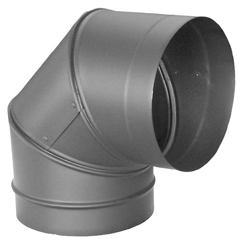 DuraVent 6DBK-E90 DuraBlack 6" Single-Wall Black Pipe 90-Degree Elbow