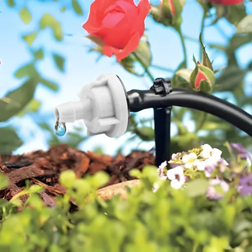 Rain Bird 18.0 GPH Pressure-Compensating Module Drip Emitter, Barb Inlet, White - PC18