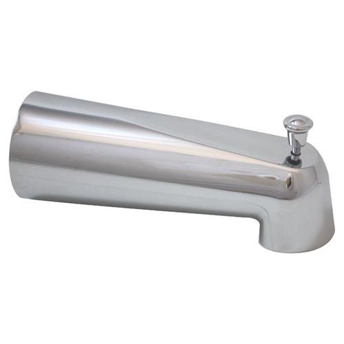 Moen Eva 7-inch Chrome Tub Spout with Pull-Up Diverter, 1/2-inch Connection Size, Slip Fit - 3853