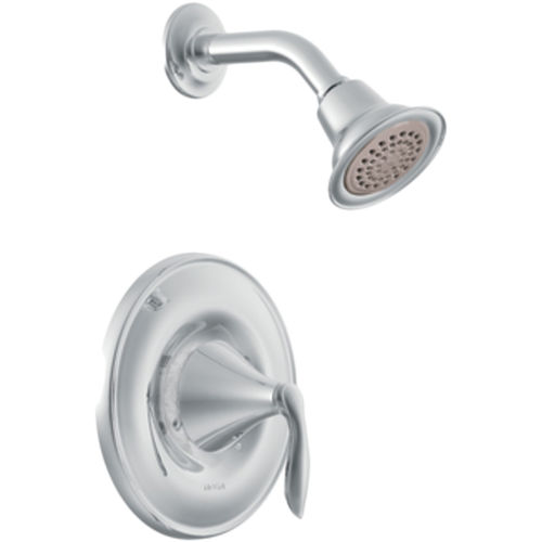 Moen Eva Posi-Temp Single-Handle Shower Faucet, One-Function, 2.5 GPM, Lever Handle, M-PACT, Chrome - T2132