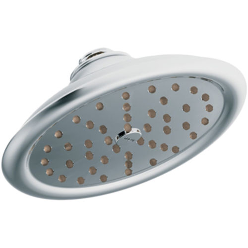 Moen ExactTemp 7in Single-Function Rainshower Shower Head, Immersion Technology, 2.5 GPM, Wall-Mount, Round, Chrome - S6310