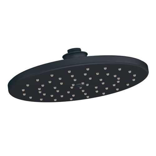 Moen Waterhill 10in Single-Function Rainshower Shower Head, Immersion Technology, 2.5 GPM, Self-Pressurizing, Wrought Iron - S112WR