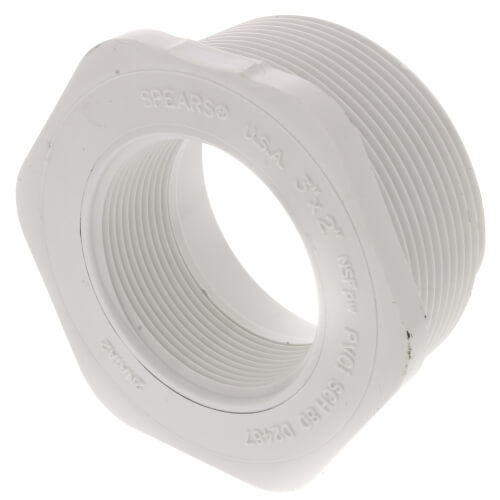 3" x 2" Schedule 40 PVC Bushing, Threaded