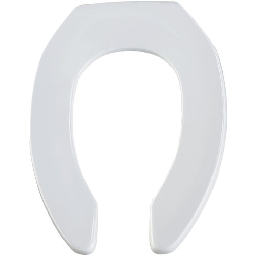Bemis Open Front Elongated Plastic Toilet Seat, STA-TITE, Plastic, Less Cover, White - 1955CT-000