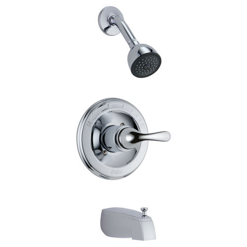 Delta Classic Monitor 13 Series Single-Handle Tub/Shower Faucet with 5-Setting Touch-Clean Showerhead, 1.75 GPM, Lever Handle, Chrome - T13420