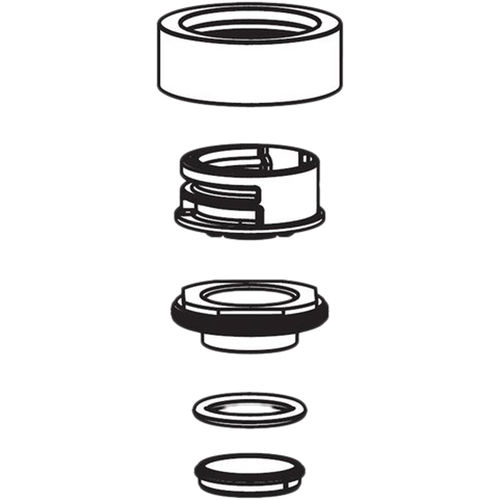 Moen 101249 Handle Collar & Nut Kit for Single-Handle Pull-Out Kitchen Faucets, Chrome