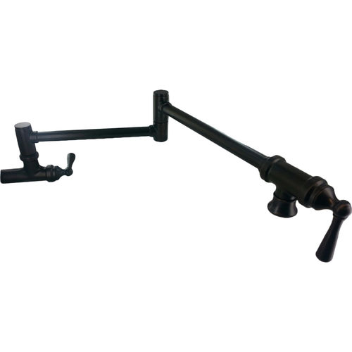 Moen Traditional Wall-Mount Two Handle Pot Filler Faucet, Oil Rubbed Bronze - S664ORB