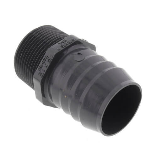 PETMA114112 1-1/4"x1-1/2" Poly Insert Male Adapter, MIP x Barb