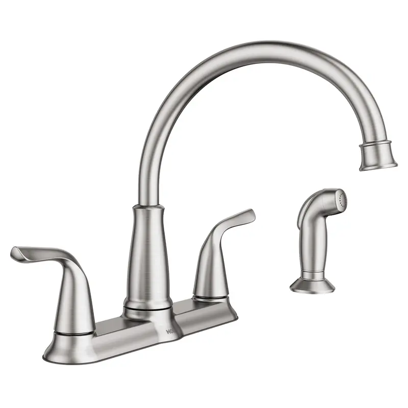 Brecklyn Two-Handle Low Arc Kitchen FaucetChrome