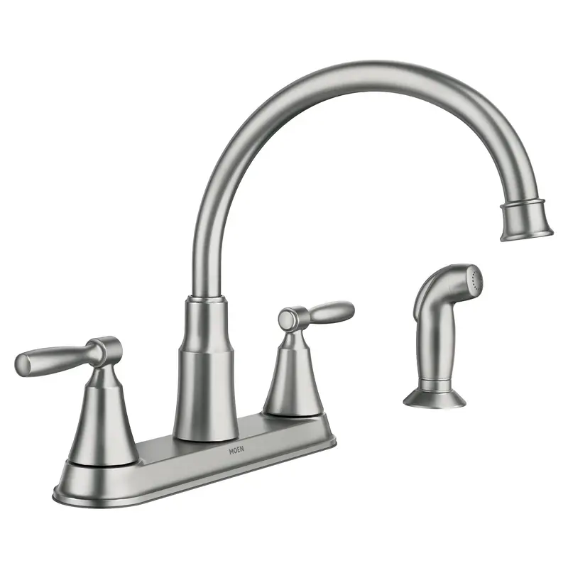 Hutchinson Two-Handle High Arc Kitchen FaucetMediterranean Bronze
