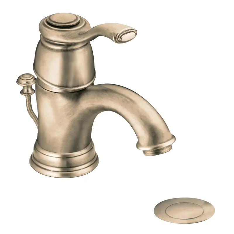 Kingsley Chrome One-Handle Low Arc Bathroom FaucetChrome