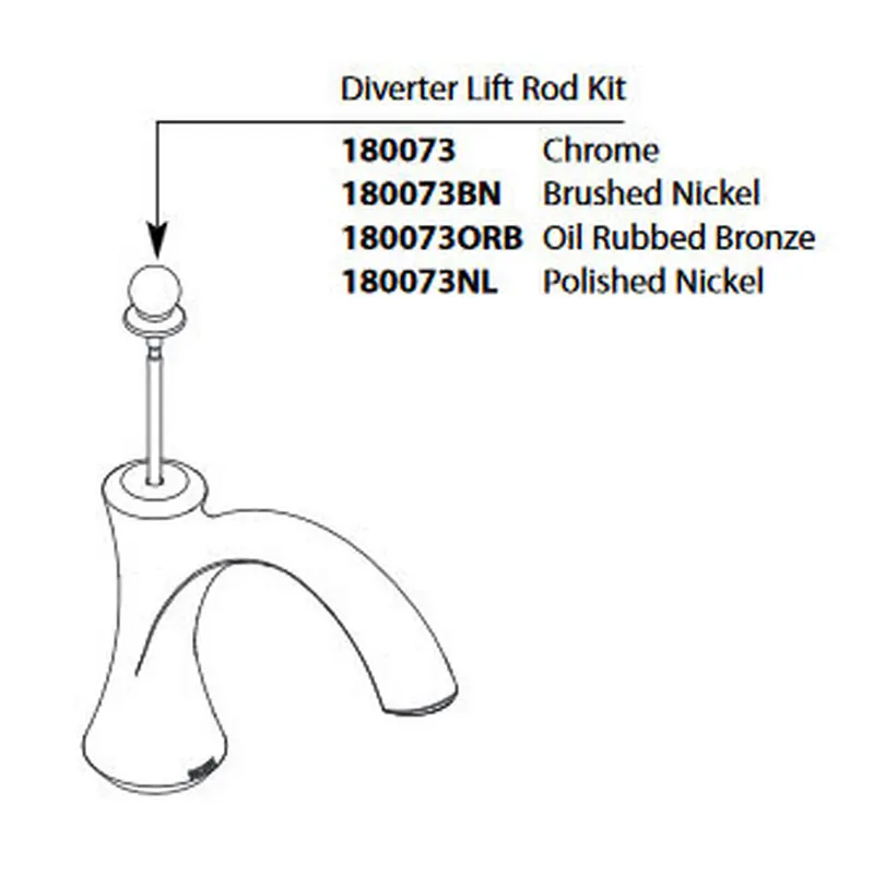 Wynford Oil Rubbed Bronze Diverter Rod KitOil Rubbed Bronze