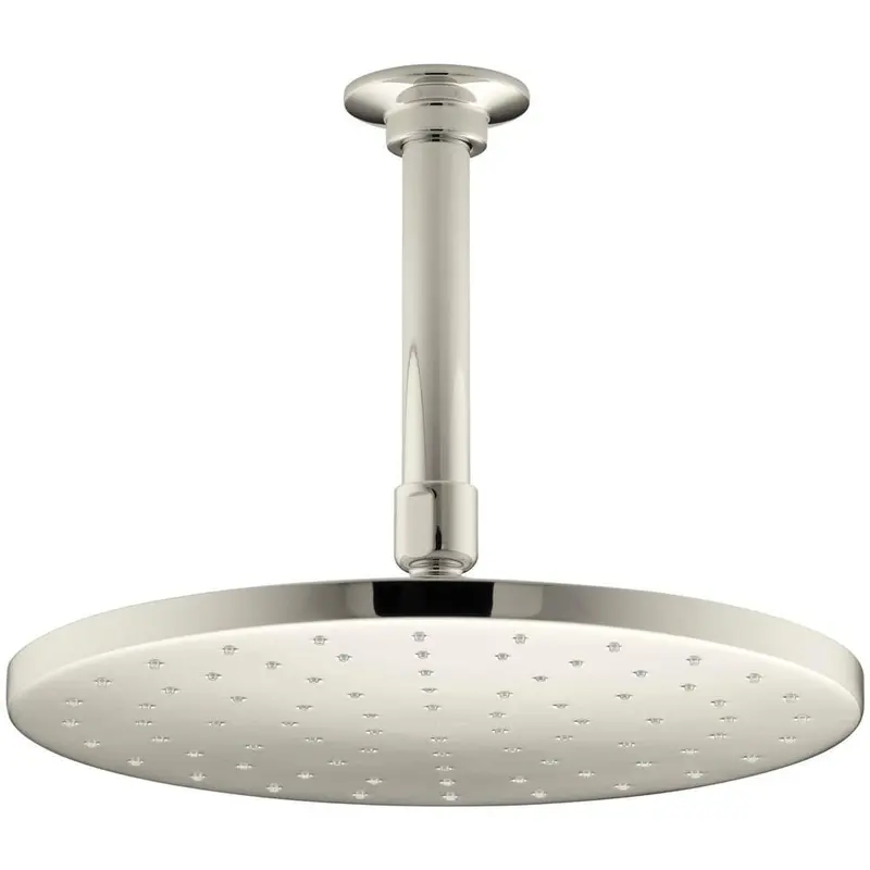 1-Spray 10 in. Single Ceiling Mount Fixed Rain Shower Head in Vibrant Polished NickelVibrant Polished Nickel / 2.5 / 5.548