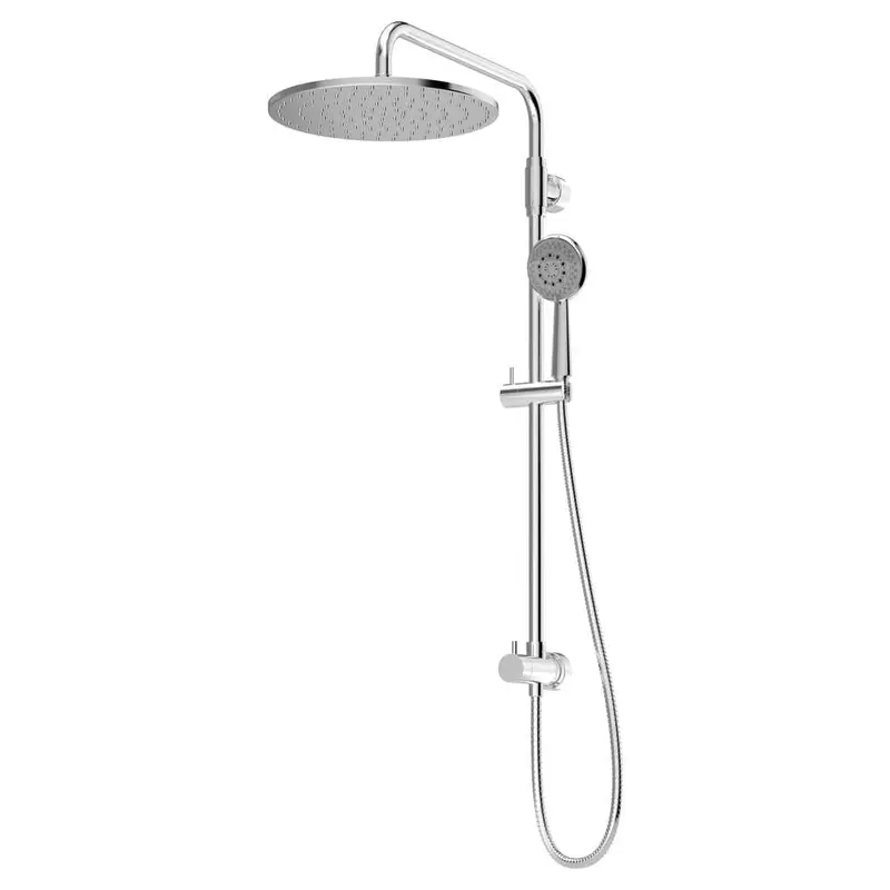 1-spray 11.8 in. Dual Shower Head and Handheld Shower Head in ChromeSatin Nickel / 10.10