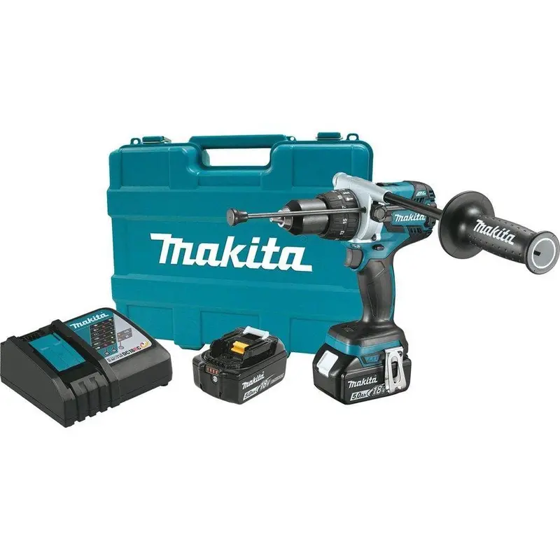 18-Volt LXT Lithium-Ion 1/2 in. Brushless Cordless Hammer Drill Kit with (2) Batteries (5.0 Ah), Charger and Hard Case5.9 / each