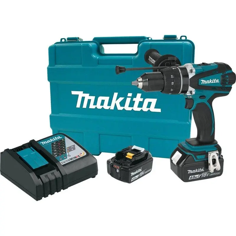 18-Volt LXT Lithium-Ion 1/2 in. Cordless Hammer Driver/Drill Kit with (2) Batteries (4.0 Ah), Charger and Hard Case2 Batteries & Charger Included / 5.1