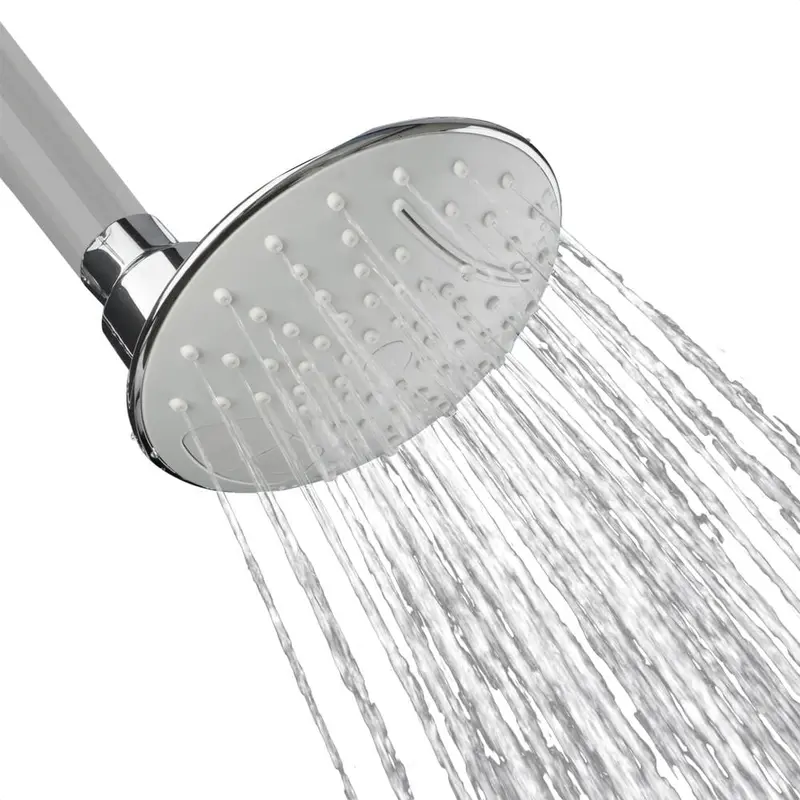 2-Spray 4.63 in. Single Wall Mount Waterfall Fixed Adjustable Shower Head in Brushed Chrome