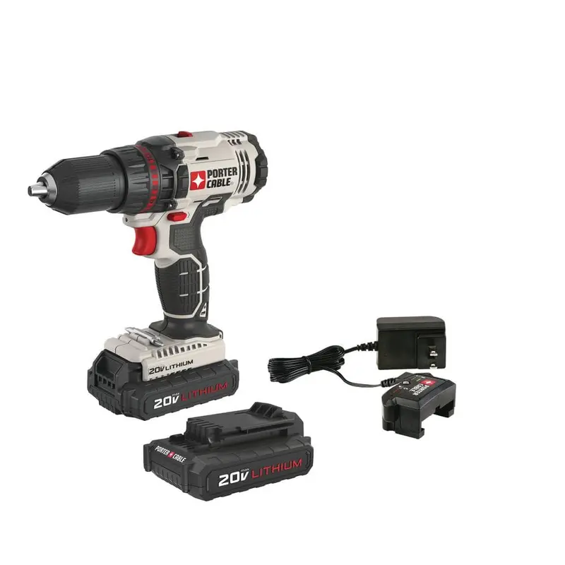 20-Volt MAX Lithium-Ion Cordless 1/2 in. Drill/Driver with 2 Batteries 1.3 Ah and Charger5.224 / each