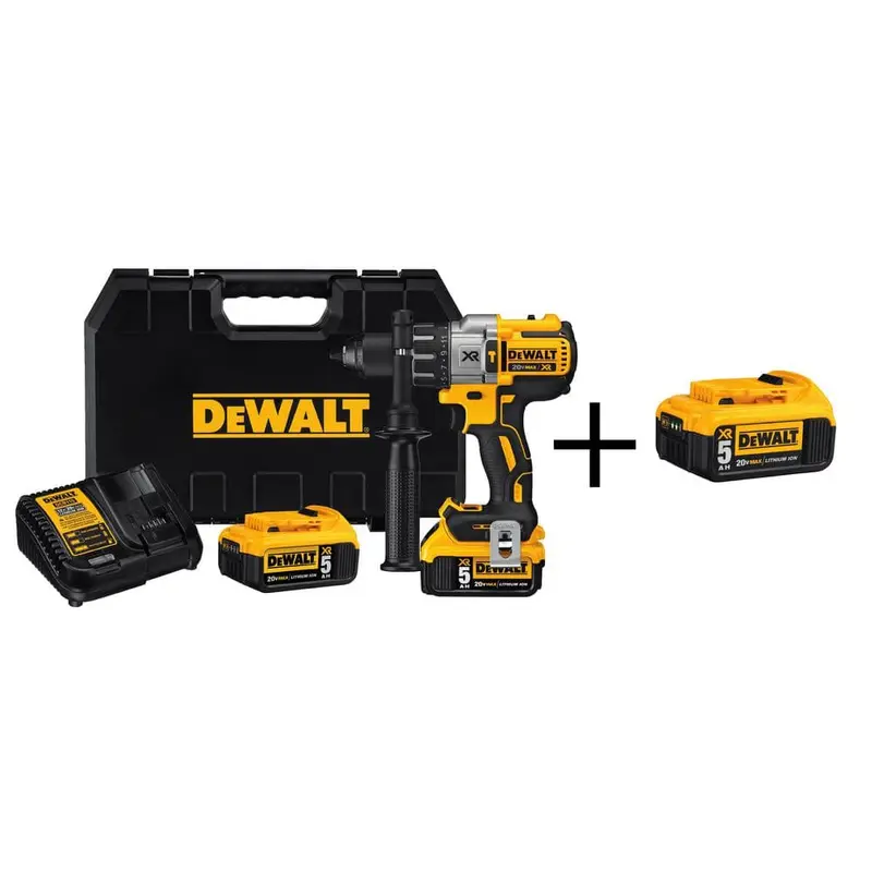 20-Volt MAX XR Lithium-Ion Cordless Premium Brushless Hammer Drill with (2) Batteries 5Ah, Charger and Bonus Battery 5Ah12.64 / each