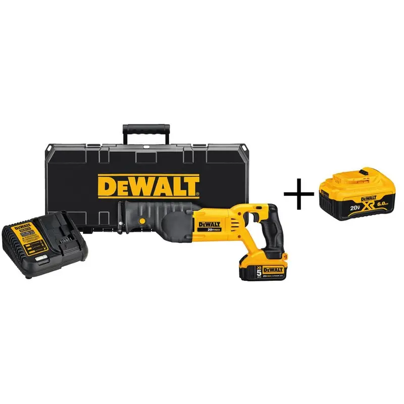 20-Volt MAX Lithium-Ion Cordless Reciprocating Saw Kit with Bonus 6.0 Ahr Battery Pack13.5 / each