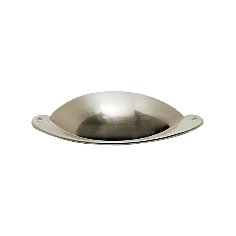 3 in. (76 mm) Center-to-Center Brushed Nickel Traditional Cup Pull3 in. / Antique Iron / 0.15