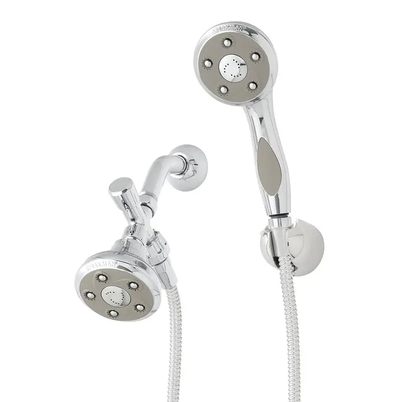 3-spray 3.75 in. Dual Shower Head and Handheld Shower Head in Polished ChromeBrushed Nickel / 4.0