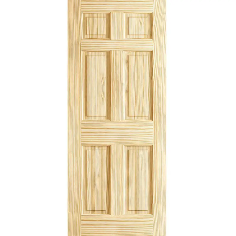 30 in. x 80 in. x 1.375 in. 6 Panel Colonial Double Hip Pine Interior Door Slab40 / each