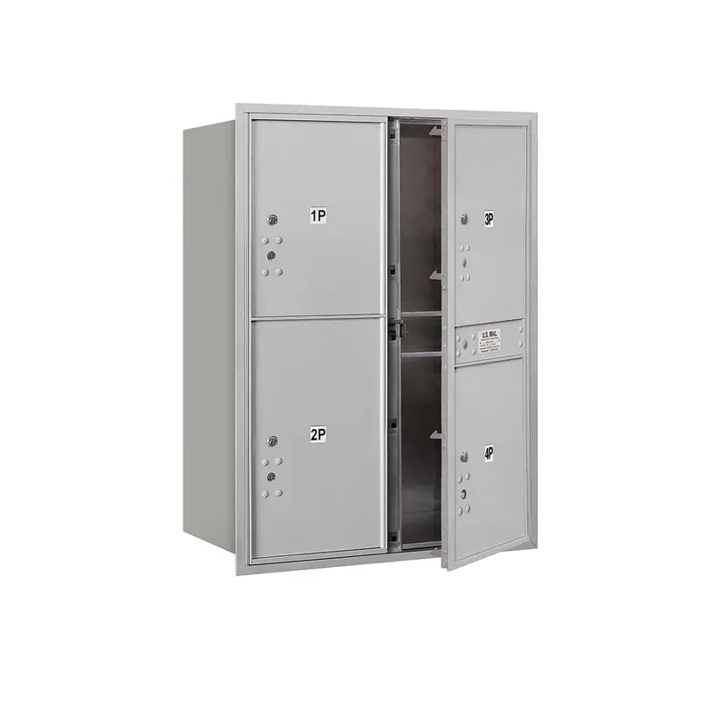 3700 Horizontal Series 3-Parcel Locker Recessed Mount MailboxBronze / 135 / 0