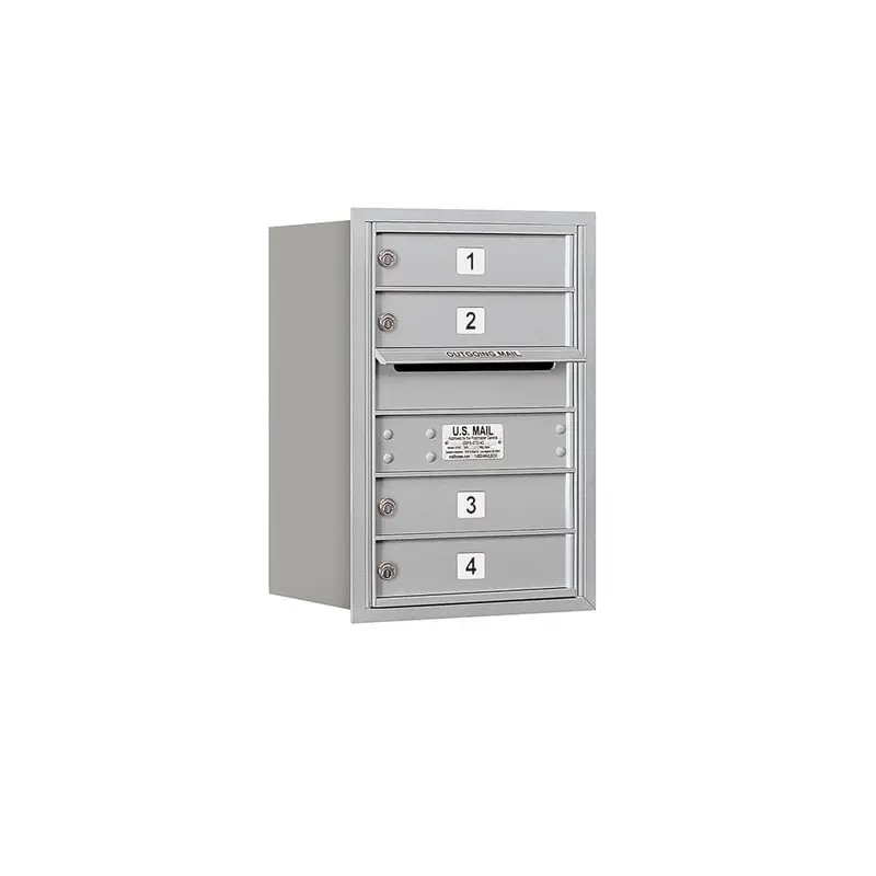 3700 Horizontal Series 4-Compartment Recessed Mount MailboxBronze / 50 / 4