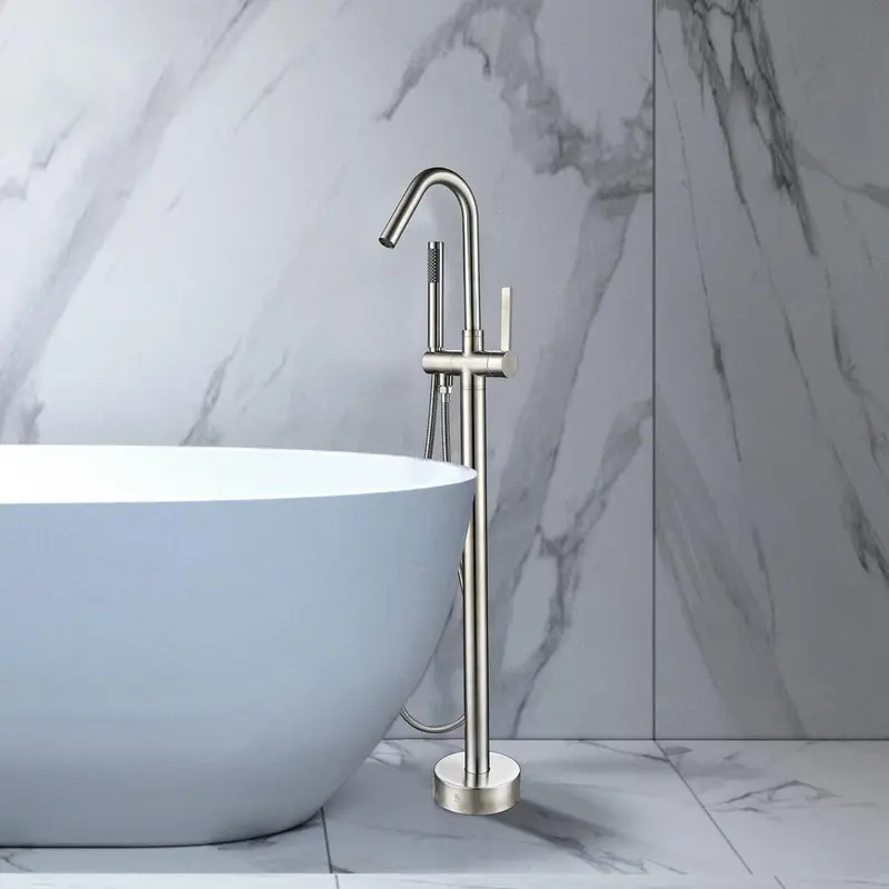 40 in. H x 11 in. W Single-Handle Claw Foot Tub Faucet with Hand Shower in Brushed Nickel13 / each