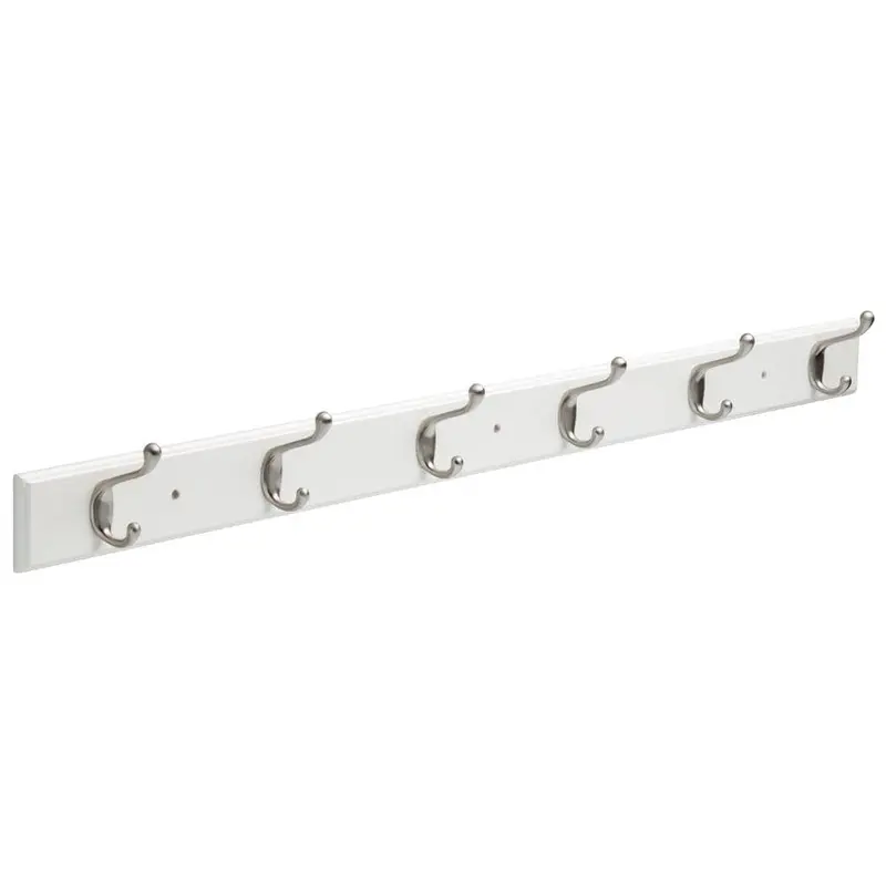 45 in. White and Satin Nickel Heavy Duty Hook Rack2.14 / each
