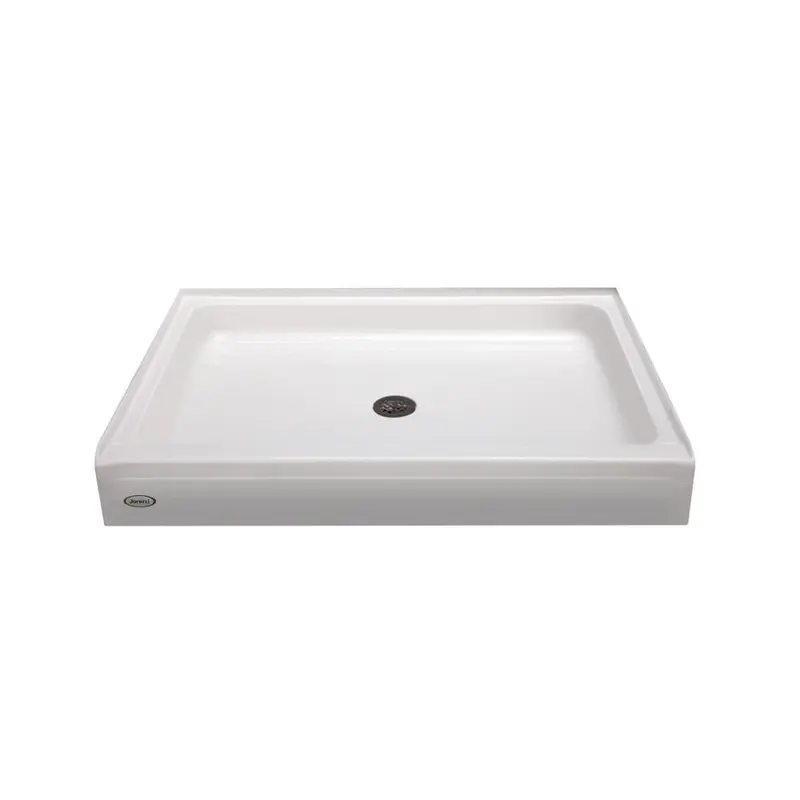 60 in. x 42 in. Center Drain 6 in. Shower Base in White