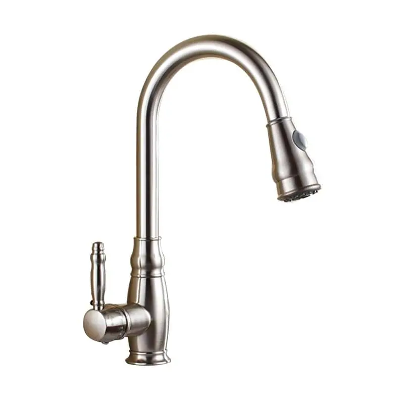 7.68 in. Single-Handle Pull-Down Sprayer Kitchen Faucet in Brushed Nickel4.0 / each
