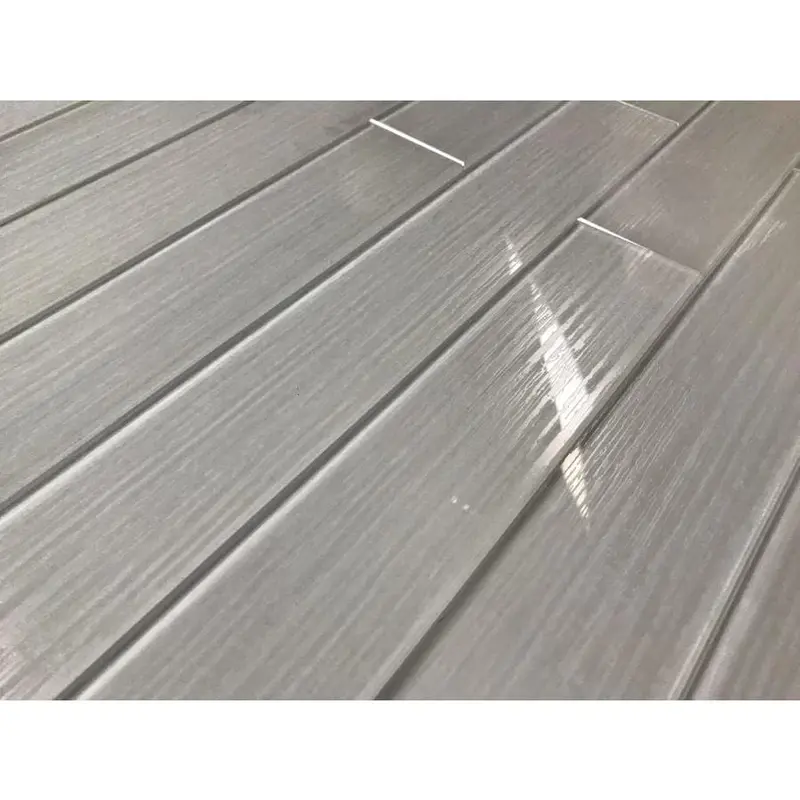 Abolos After The Rain 36-Pack Snow White/Glossy 4-in x 16-in Glossy Glass Marble Look Wall Tilesq/ft