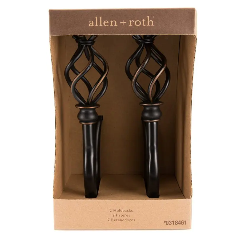 allen   roth 2-Pack Aged-bronze Steel Curtain Holdbacks