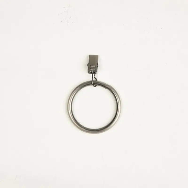 allen   roth Brushed Pewter 10-Pack 3.25-in Silver Curtain Ring