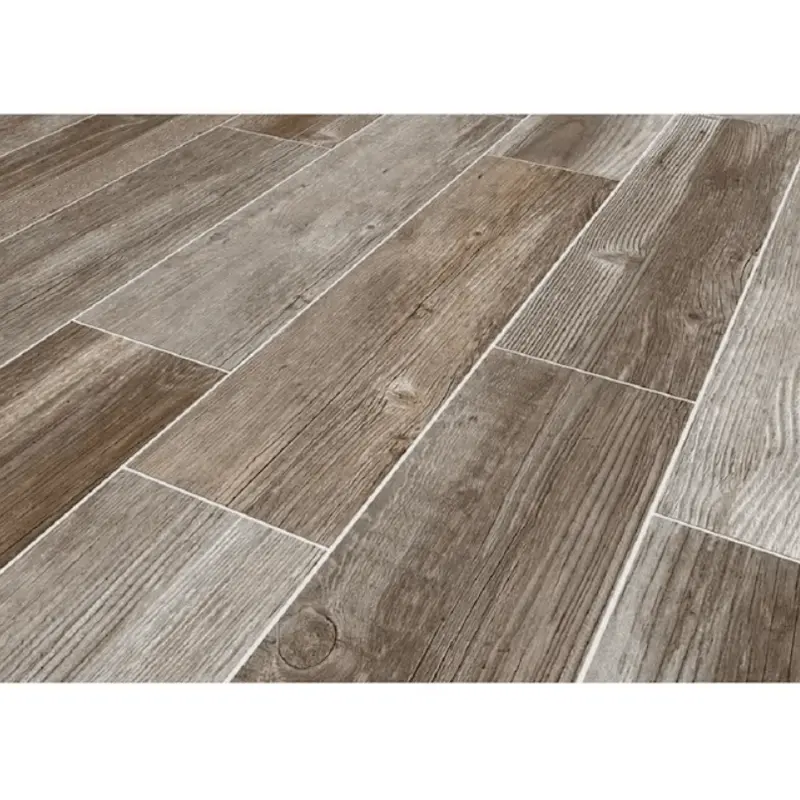 allen   roth Woods French Gray 6-in x 24-in Glazed Porcelain Wood Look Floor and Wall Tile0.95 sq. ft./piece