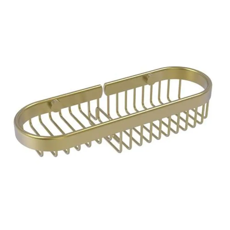 Allied Brass 2.2-in H Screw Mount Solid Brass Satin Brass Hanging Shower Caddy