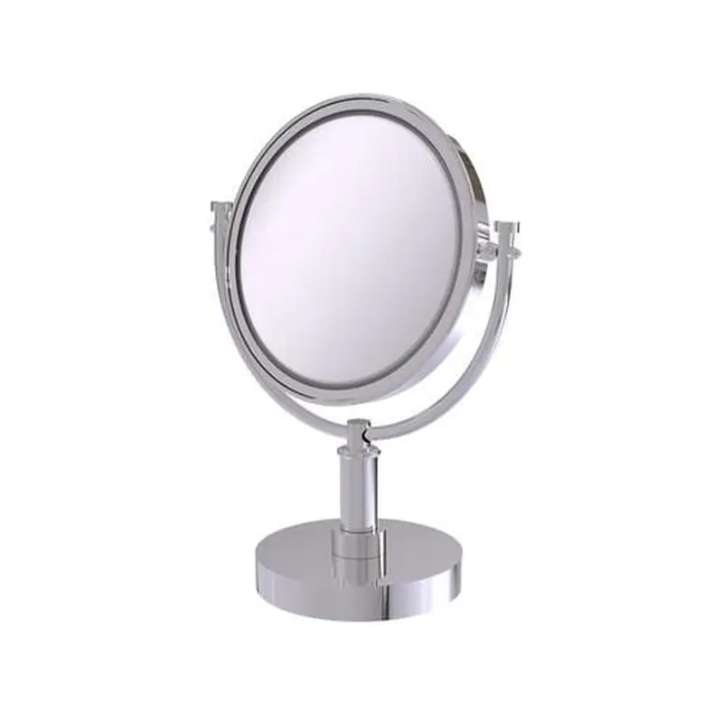 Allied Brass 8-in x 15-in Polished Chrome Double-Sided Magnifying Countertop Vanity Mirror
