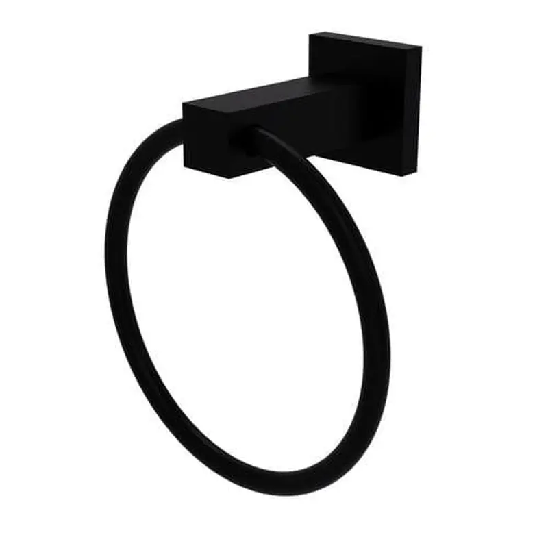 Allied Brass Montero Matte Black Wall Mount Towel Ring