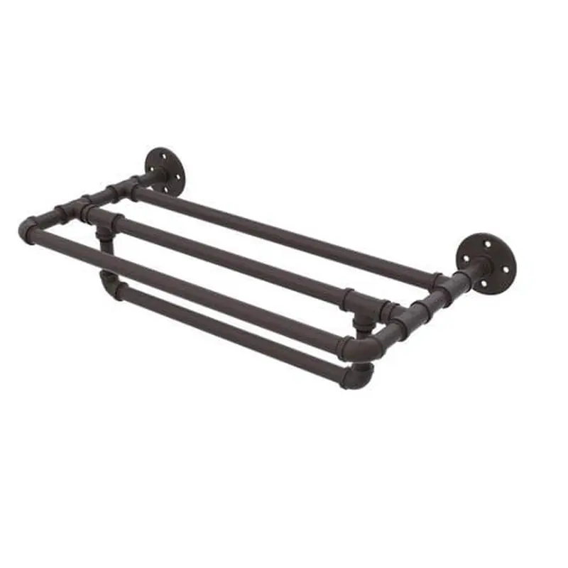 Allied Brass Pipeline Oil-Rubbed Bronze Wall Mount Towel Rack