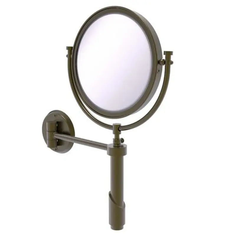 Allied Brass Tribecca 8-in x 15-in Antique Brass Double-Sided Magnifying Wall-Mounted Vanity Mirror