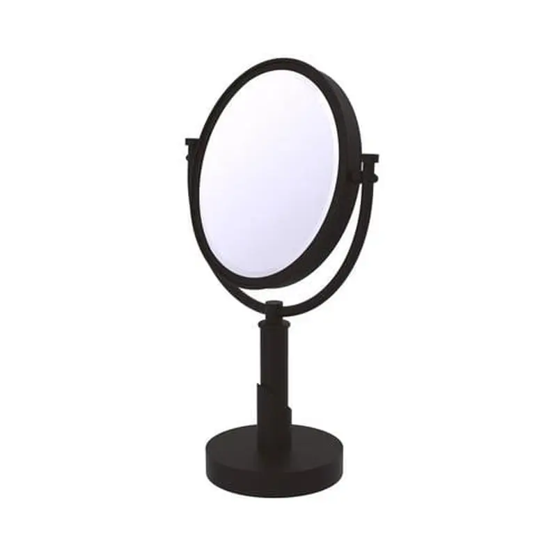 Allied Brass Tribecca 8-in x 15-in Oil-Rubbed Bronze Double-Sided Magnifying Countertop Vanity Mirror