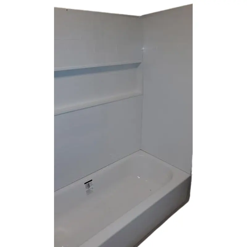 Aloha NexTile 30 in. x 60 in. x 74.5 in. Standard Fit Alcove Bath and Shower Kit with Right-Hand Drain in WhiteLeft