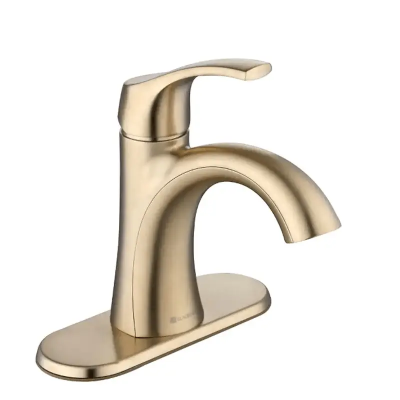 Arnette Single Handle Single Hole Bathroom Faucet in Matte Gold