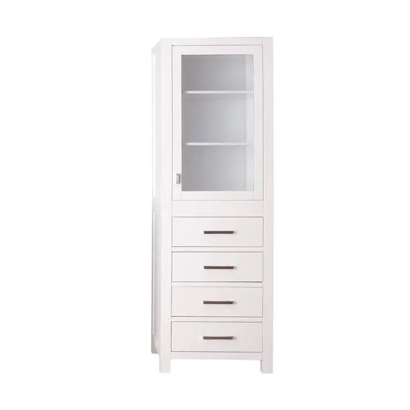 Avanity Modero 24-in W x 71-in H x 20-in D White Poplar Freestanding Linen CabinetWhite