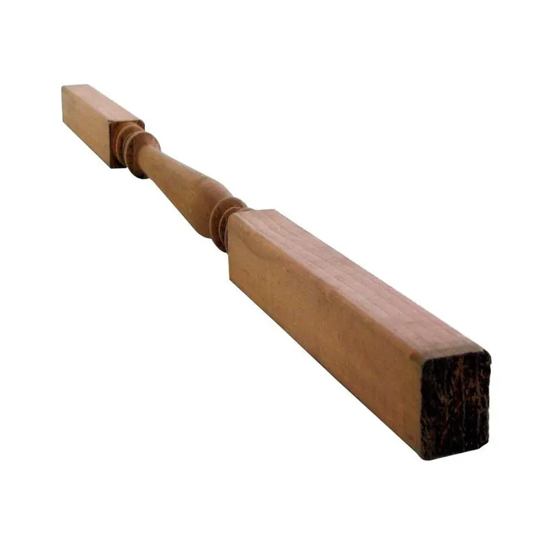 Baluster Turned Redwood (Common: 1-3/8 in. x 1-3/8 in. x 3 ft.; Actual: 1.38 in. x 1.38 in. x 36 in.)1 / case