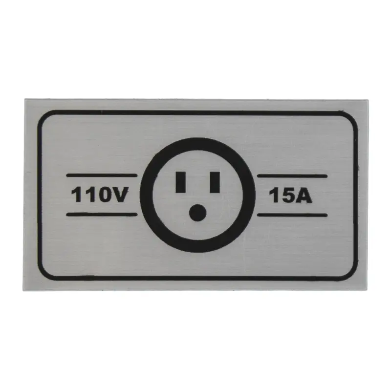 110V/15A Hook-up Decal