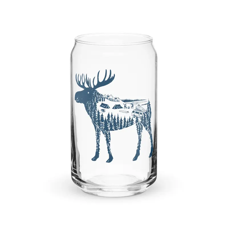 Moose Meet-Up Pint Glass16 oz
